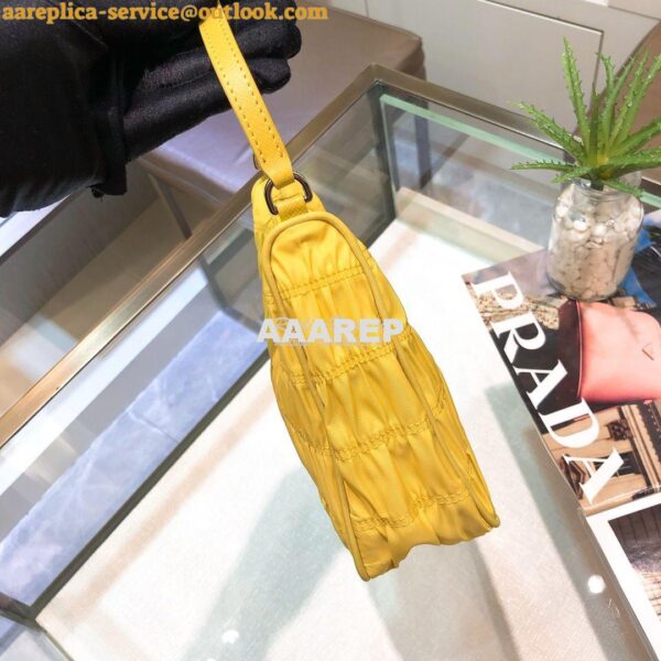 Replica Prada Nylon And Saffiano Leather Mini Bag 1NE204 Yellow 7