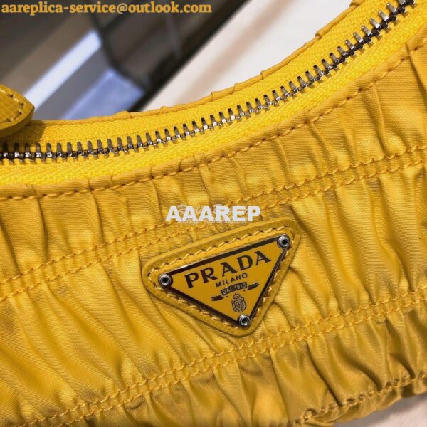 Replica Prada Nylon And Saffiano Leather Mini Bag 1NE204 Yellow 8