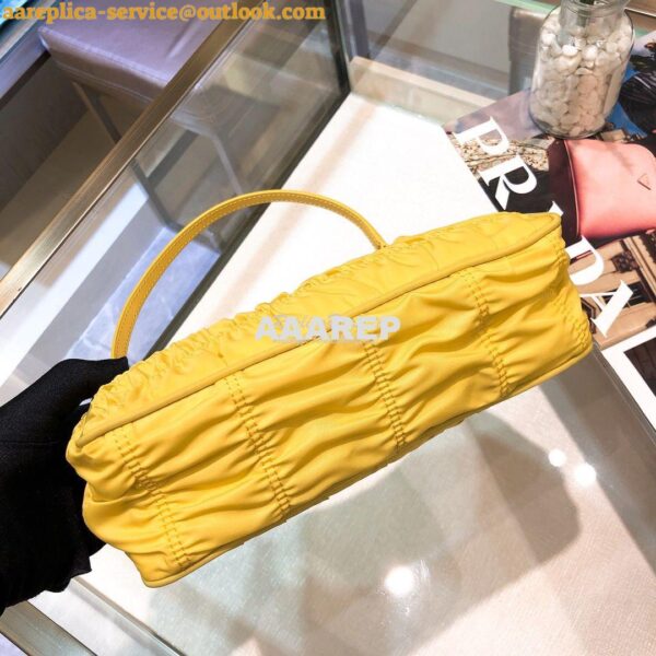 Replica Prada Nylon And Saffiano Leather Mini Bag 1NE204 Yellow 12