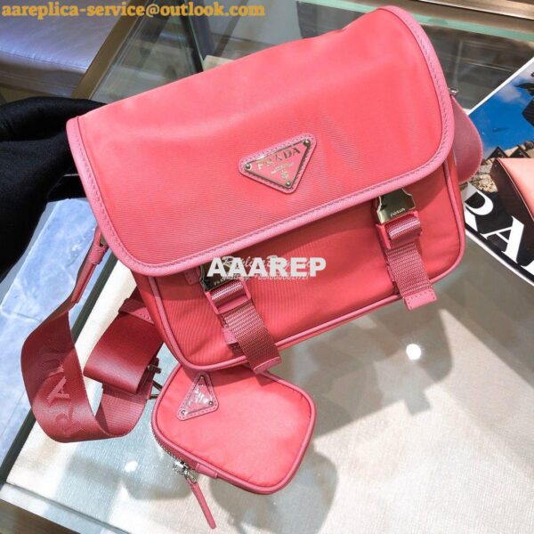 Replica Prada Nylon Cross-Body Bag 1BD334 Pink 3