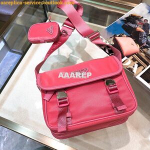 Replica Prada Nylon Cross-Body Bag 1BD334 Pink 2