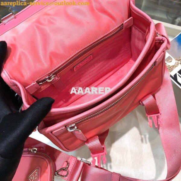 Replica Prada Nylon Cross-Body Bag 1BD334 Pink 8