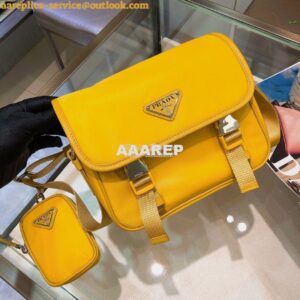 Replica Prada Nylon Cross-Body Bag 1BD334 Yellow 2