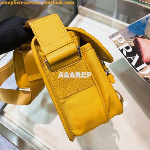 Replica Prada Nylon Cross-Body Bag 1BD334 Yellow 9