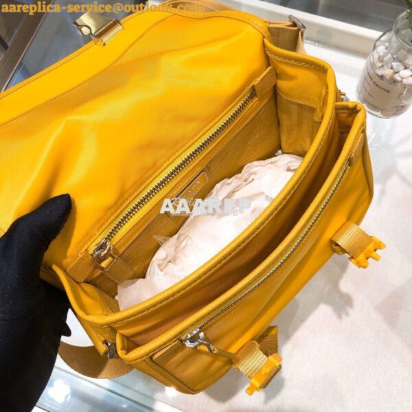 Replica Prada Nylon Cross-Body Bag 1BD334 Yellow 12