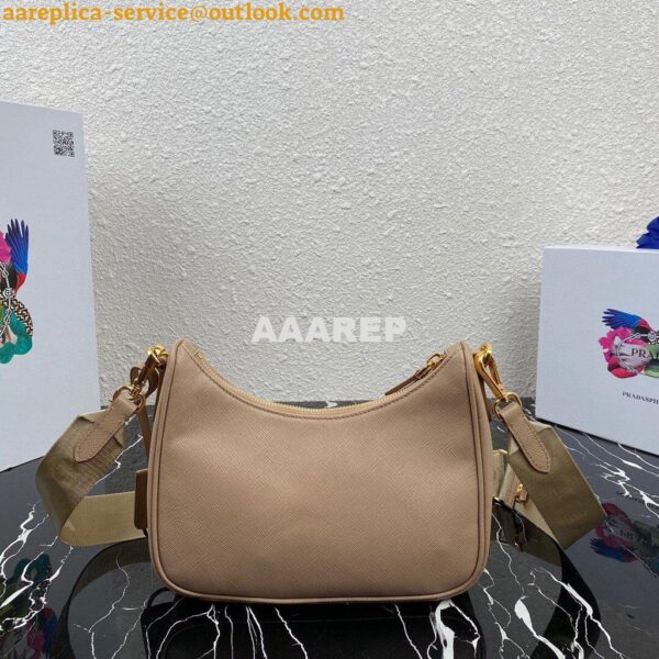 Replica Prada 1BH204 Prada Re-Edition 2005 Saffiano leather Bag in Apricot 4