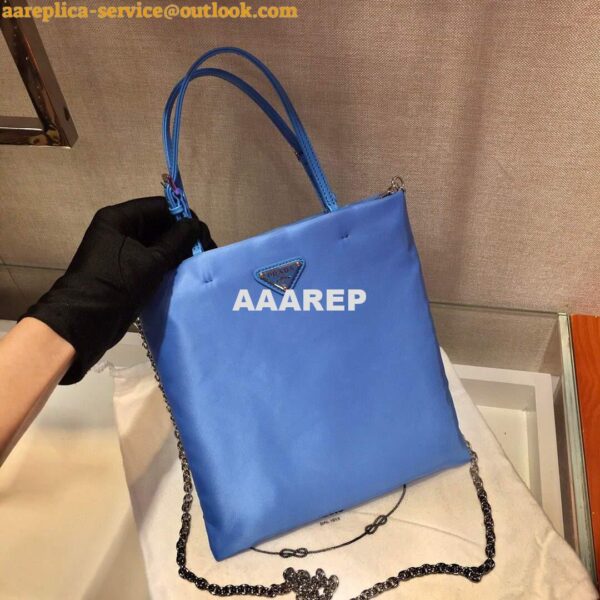 Replica Prada 1BA252 Nylon Handbag Blue 4