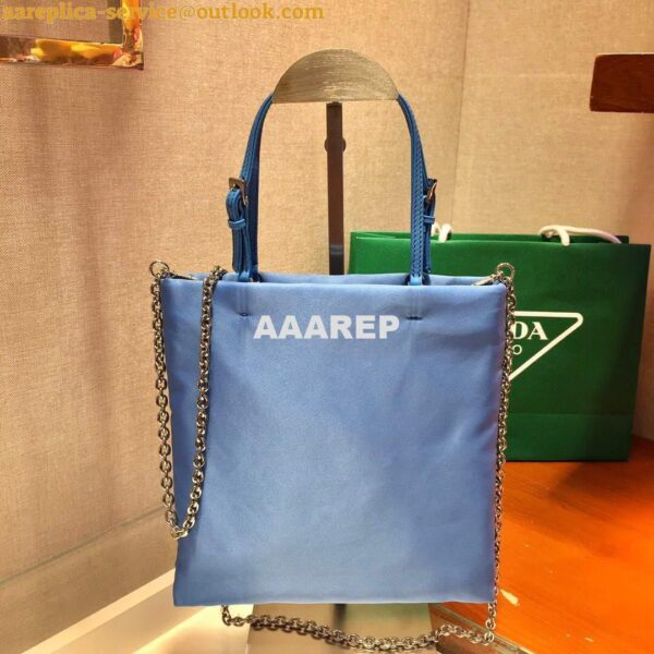 Replica Prada 1BA252 Nylon Handbag Blue 5