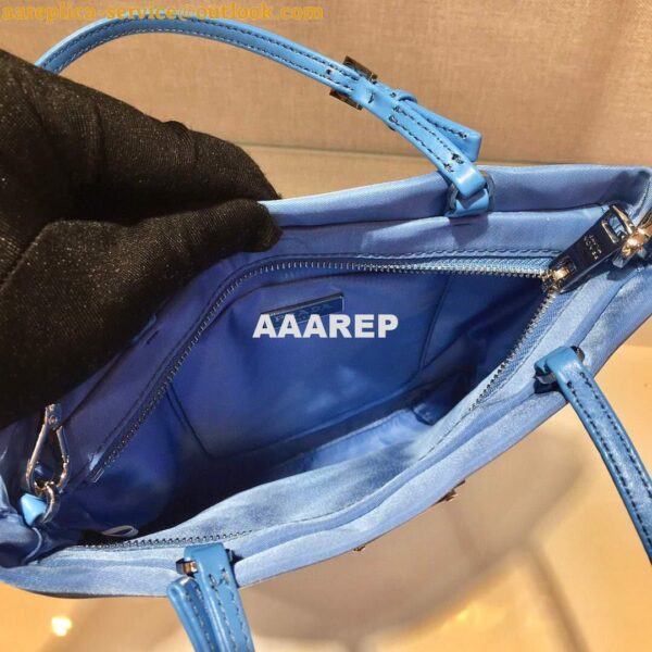 Replica Prada 1BA252 Nylon Handbag Blue 9