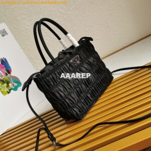 Replica Prada Nylon Tote 1BG321 Black 2