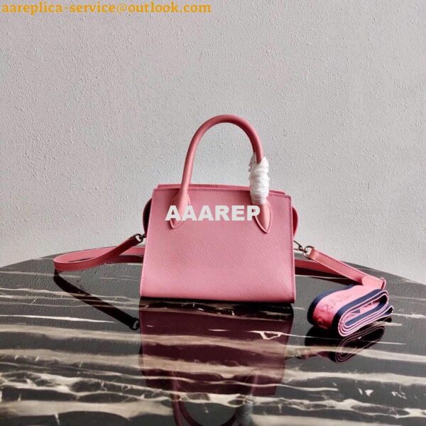 Replica Prada 1BA269 Saffiano Leather Prada Monochrome Bag Pink 5