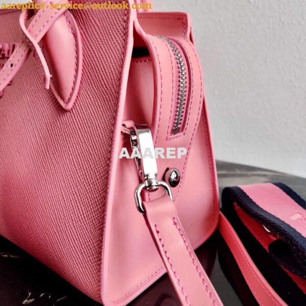 Replica Prada 1BA269 Saffiano Leather Prada Monochrome Bag Pink 10