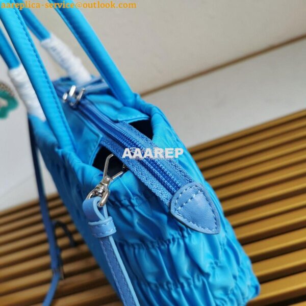 Replica Prada Nylon Tote 1BG321 Periwinkle Blue 8