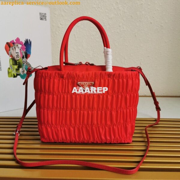 Replica Prada Nylon Tote 1BG321 Red 3