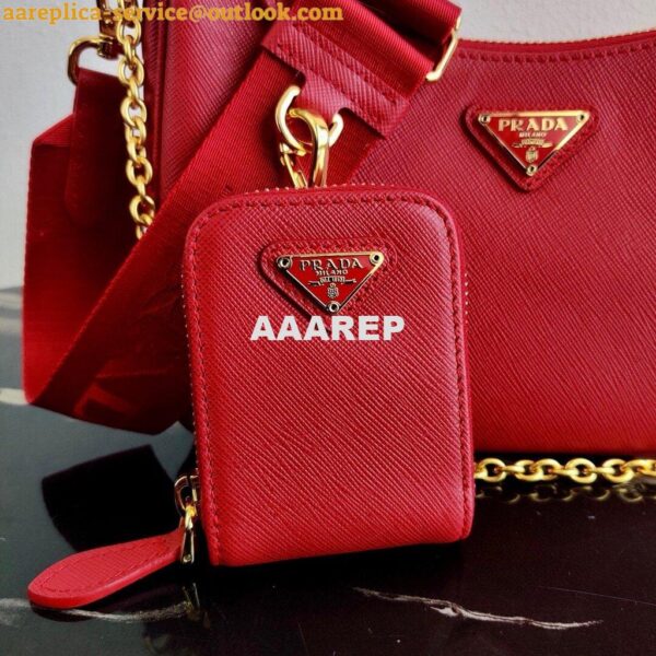 Replica Prada 1BH204 Prada Re-Edition 2005 Saffiano leather Bag in Red 9