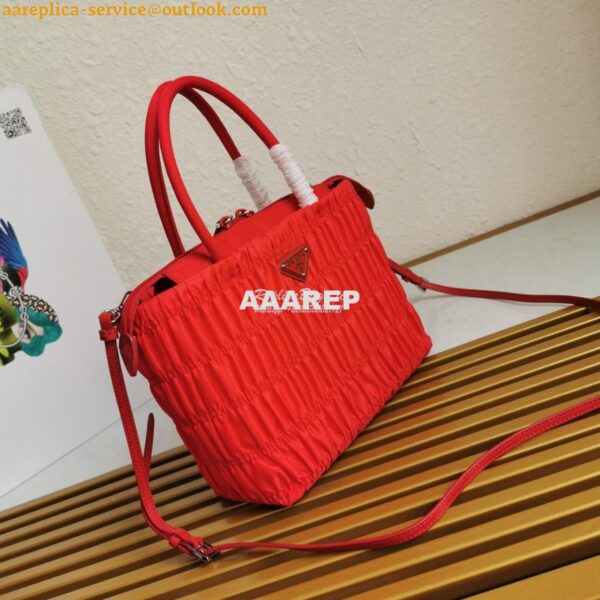 Replica Prada Nylon Tote 1BG321 Red 4