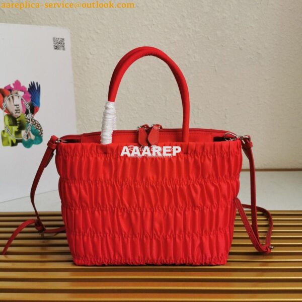 Replica Prada Nylon Tote 1BG321 Red 6