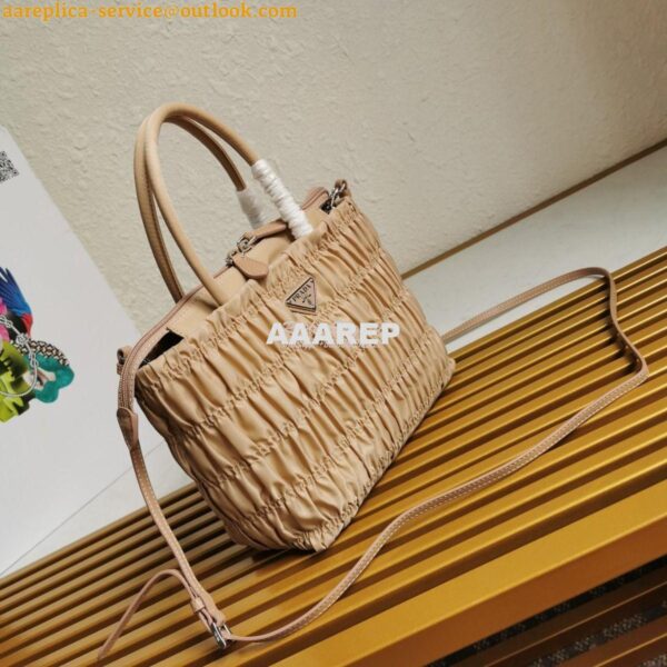 Replica Prada Nylon Tote 1BG321 Yellow 4