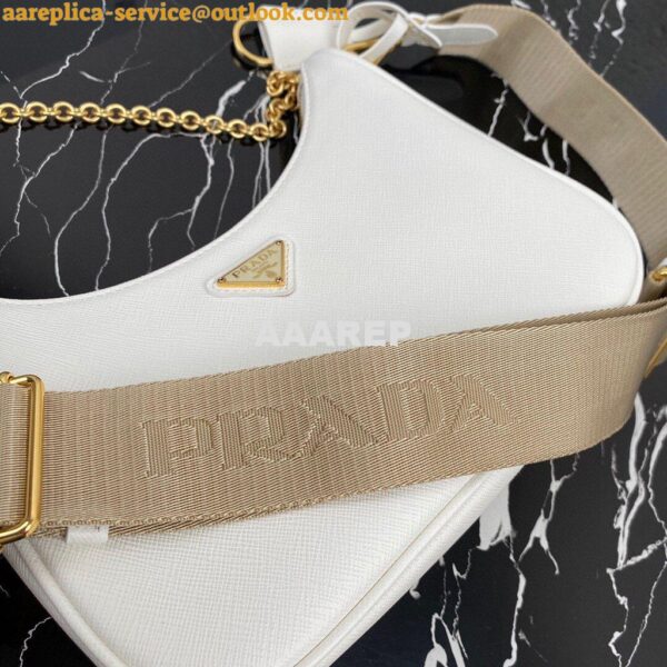 Replica Prada 1BH204 Prada Re-Edition 2005 Saffiano leather Bag in White 9