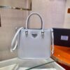 Replica Prada 1BA330 Brushed Leather Tote Bag Light Green 2