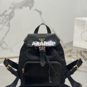 Replica Prada Medium Re-Nylon and brushed leather backpack 1BZ074 2