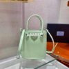 Replica Prada 1BA331 Small Brushed Leather Tote Light Blue