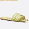 Replica Dior Dway Slides In Hearts I Love Paris Embroidered Cotton