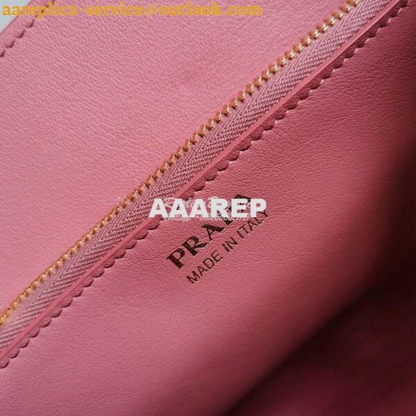 Replica Prada Monochrome Ligh pink Saffiano Leather Bag 9