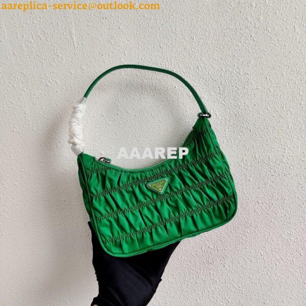 Replica Prada 1NE204 Prada Nylon and Saffiano Leather Mini Bag in Green 7