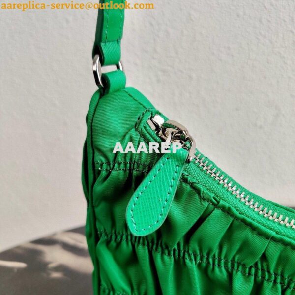 Replica Prada 1NE204 Prada Nylon and Saffiano Leather Mini Bag in Green 7