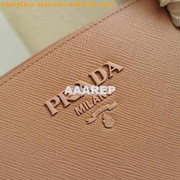 Replica Prada Monochrome powder pink Saffiano Leather Bag 5