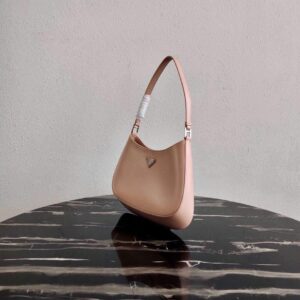 Replica Prada 1BC499 Prada Cleo Brushed Leather Shoulder Bag in Pink