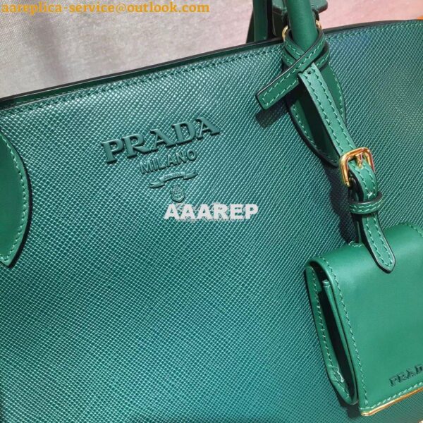 Replica Prada Monochrome Saffiano leather bag 1ba156 Green 6