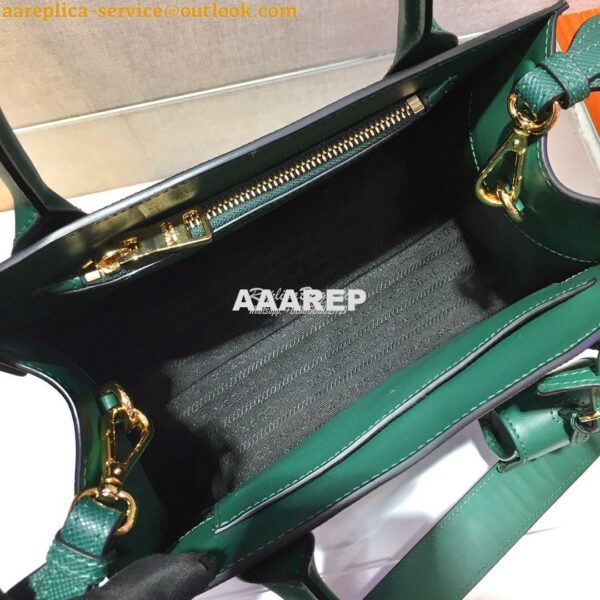 Replica Prada Monochrome Saffiano leather bag 1ba156 Green 8