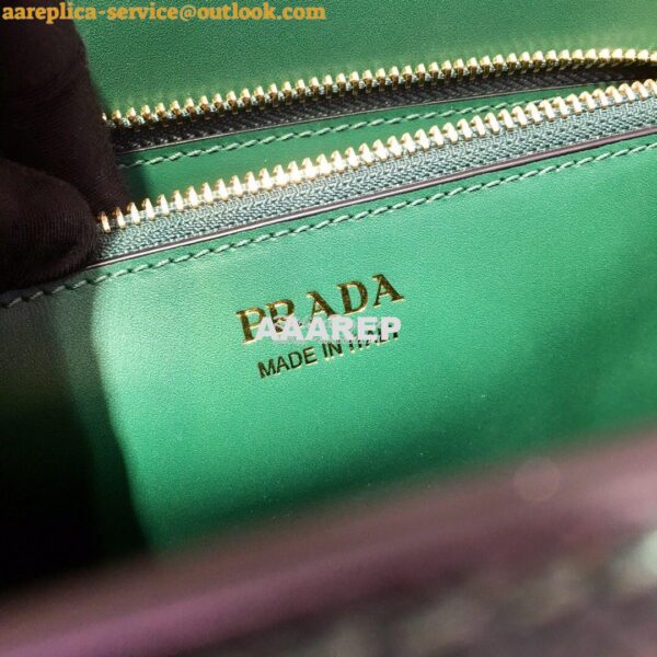 Replica Prada Monochrome Saffiano leather bag 1ba156 Green 9