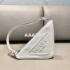 Replica Prada 1NQ043 Triangle leather pouch Lake Blue