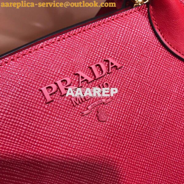 Replica Prada Monochrome Saffiano leather bag 1ba156 Red 6