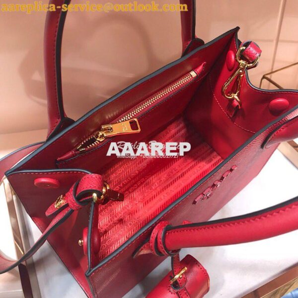 Replica Prada Monochrome Saffiano leather bag 1ba156 Red 8