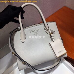 Replica Prada Monochrome Saffiano leather bag 1ba156 White 2