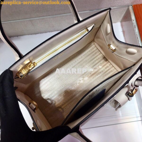 Replica Prada Monochrome Saffiano leather bag 1ba156 White 8