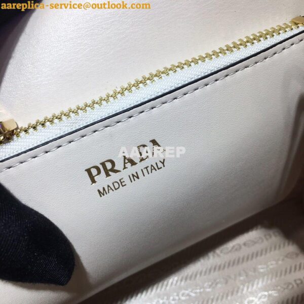 Replica Prada Monochrome Saffiano leather bag 1ba156 White 9