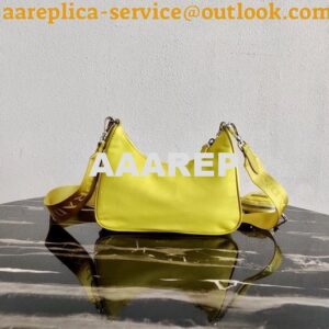 Replica Prada 1BH204 Prada Re-Edition 2005 Nylon Bag Light Yellow 2