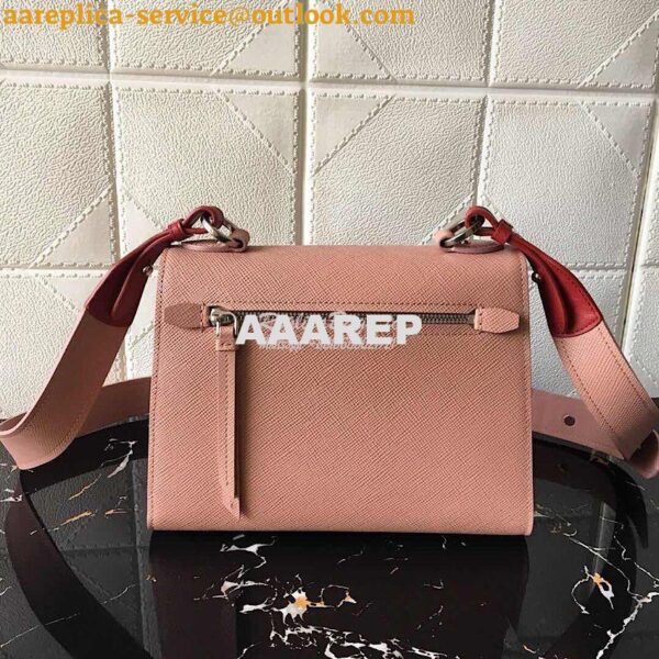 Replica Prada Monochrome Saffiano Leather Bag 1bd186 Powder Pink 7