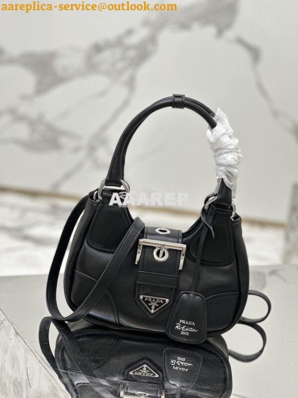 Replica Prada Moon Padded Nappa-leather Bag 1BA381 Black 4