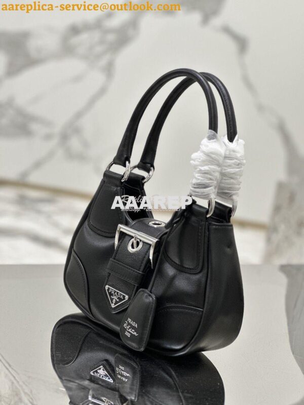 Replica Prada Moon Padded Nappa-leather Bag 1BA381 Black 5