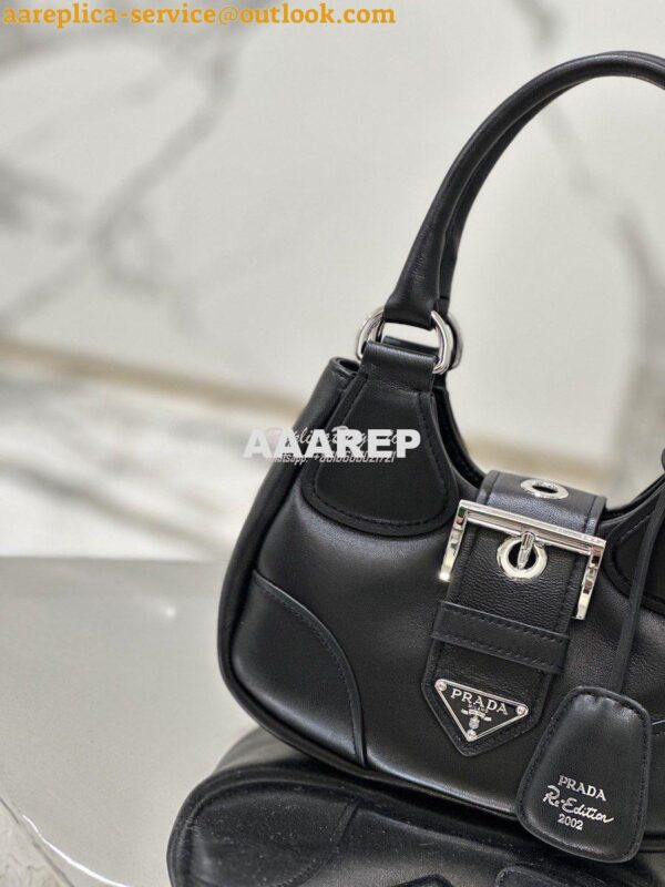 Replica Prada Moon Padded Nappa-leather Bag 1BA381 Black 7