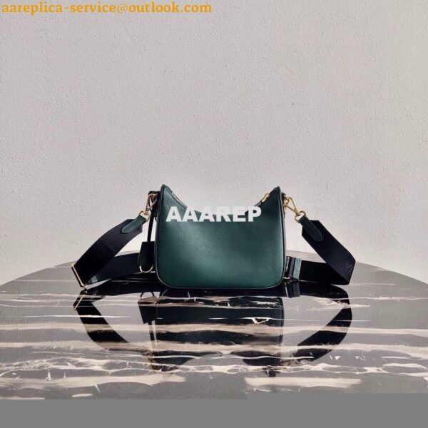 Replica Prada 1BH204 Prada Re-Edition 2005 Saffiano leather Bag in Dark Green 4