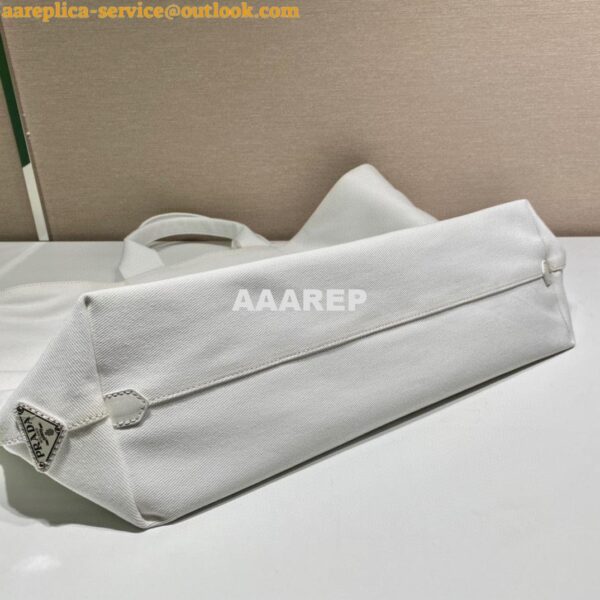 Replica Prada 1BG395 Drill tote Shoulder bag White 7