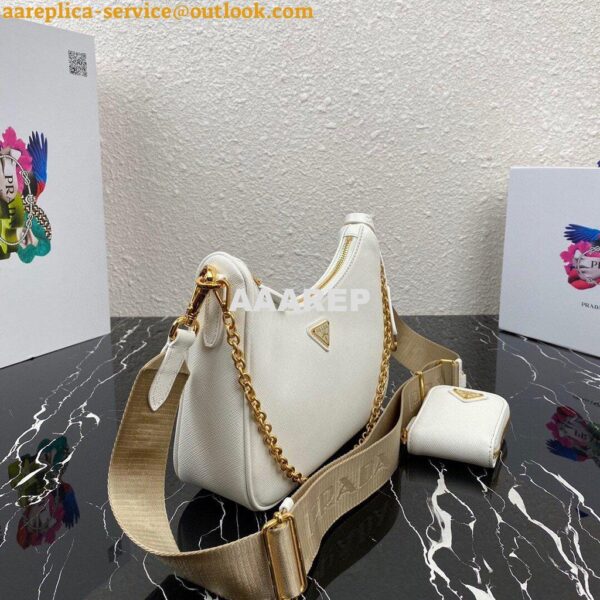 Replica Prada 1BH204 Prada Re-Edition 2005 Saffiano leather Bag in White 3