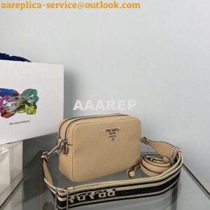 Replica Prada New Medium Camera leather bag 1BH082 Sand 2